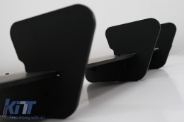 Spoiler labio delantero Y Divisor extensión trasera para VW Golf 7.5 GTI 2017-2020 Negro-image-6087002