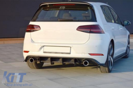 Spoiler labio delantero Y Divisor extensión trasera para VW Golf 7.5 GTI 2017-2020 Negro-image-6087007