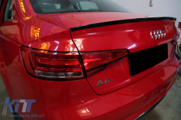 Spoiler Maletero para Audi A4 B9 Sedan 2016+ Alerón Negro Brillante-image-6074676