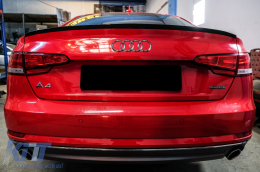 Spoiler Maletero para Audi A4 B9 Sedan 2016+ Alerón Negro Brillante-image-6074678