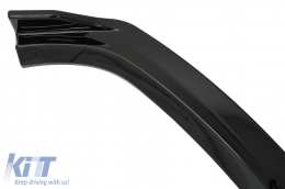 Spoiler paraurti anteriore Aggiungi su per AUDI A4 B9 8W 2016-2018 Nero lucido-image-6070884