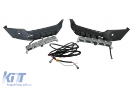 Spoiler paraurti anteriore LED DRL Estensione per MERCEDES Classe G W463 1989+-image-5998522