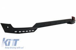 Spoiler Paraurti Anteriore LED Estensione per Mercedes W463 89-17 Nero-image-6039126