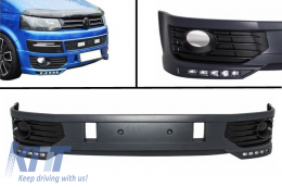 Spoiler paraurti LED DRL per VW Transporter Multivan Caravelle T5 T5.1 Facelift-image-6050893