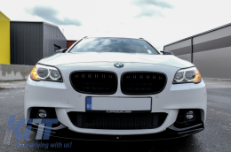 Spoiler pare-chocs pour BMW 5er F10 F11 Berline Touring 11-17 M-Performance Noir--image-6062432