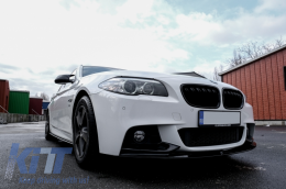 Spoiler pare-chocs pour BMW 5er F10 F11 Berline Touring 11-17 M-Performance Noir--image-6062433