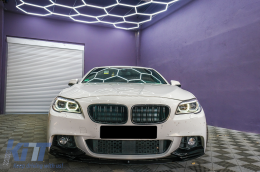 Spoiler pare-chocs pour BMW 5er F10 F11 Berline Touring 11-17 M-Performance Noir--image-6087489