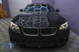 Spoiler pare-chocs pour BMW 5er F10 F11 Berline Touring 11-17 M-Performance Noir--image-6087892