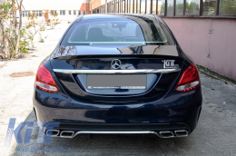 Spoiler Tronco Bagagliaio per Mercedes Classe C W205 2014-2020 Nero Lucido-image-6043593