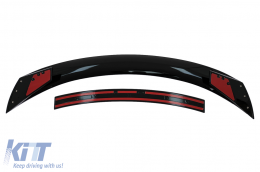 Spoiler tronco per Ford Mustang Mk6 VI 6 Generation 15-20 GT350 Look Nero lucido-image-6102533