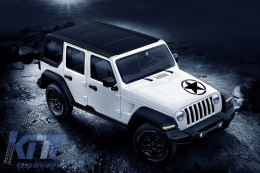 Стикер Star Универсален подходящ за Jeep Wrangler JK Truck или други Коли Черен-image-6023869