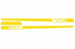 Sticker Etichetta Tetto cappuccio Specchio Strisce Giallo per Mercedes C205 A205-image-6063325