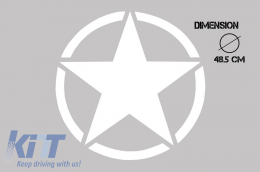 Sticker Star Universal suitable for Jeep Wrangler JK Truck or Other Cars White-image-6023858