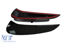 Stoßfänger Seitenflossen Flaps für Mercedes C W206 Sport Line 21+ Glossy Schwarz-image-6091351