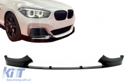 Stoßfängerlippenspoiler für BMW 1 F20 F21 LCI 15-19 Schrägheck M Sport Look Schwarz-image-6085321