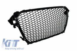 Stoßstange Diffusor für Audi A4 B8 Facelift 12-15 Auspuff Kühlergrill RS4 Look-image-6032336