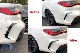 Stoßstange Flaps Side Seitenflügel für BMW 4er G22 Coupé 2020+ M Tech Schwarz-image-6100604