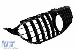 Stoßstange für Mercedes C-Klasse W205 S205 14-18 Kühlergrill Diffusor C63 Design Schwarz-image-6099950