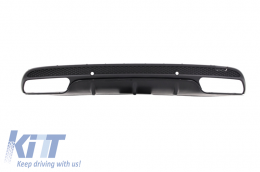 Stoßstange für Mercedes C W205 S205 14-20 Diffusor Auspuffblenden Sport C63 Look-image-6026856