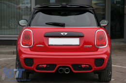 Stoßstange für MINI ONE III F56 3D 2014+ JCW Design Pipe Twin Exhaust Tip Auspuff-image-6102617