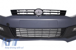 Stoßstange Kühlergrill für VW Polo 6R 03.09.09.17 R-line R20 Look DRL Gitter TFL-image-6048760