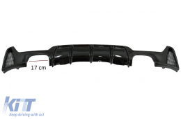 Stoßstange Luftdiffusor für BMW 4er F32 F33 F36 13-19 Double Outlet Shiny schwarz-image-6085522