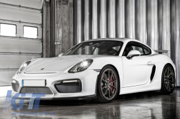 Stoßstange mit DRL LED für Porsche Cayman 981C Boxster 981 2012-2016 GT4 Look-image-6059754