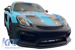 Stoßstange mit DRL LED für Porsche Cayman 981C Boxster 981 2012-2016 GT4 Look-image-6059917