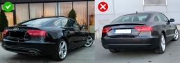 Stoßstangen Diffusor Endrohre für Audi A5 8T Sportback S-Line vor MOPF 2007–2011-image-6033948