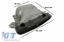 Stoßstangen Diffusor für Mercedes W176 MOPF 15-18 Endrohre A45 Look-image-6046634