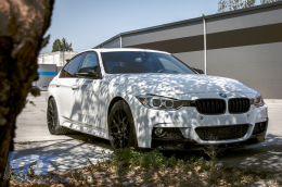 Stoßstangenspoilerlippe für BMW 3er F30 Limousine F31 Touring 11-19 glänzend schwarz-image-6101323