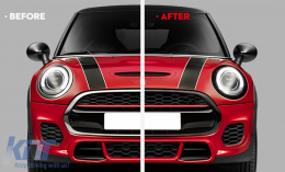 Surround Trim Set Headlights Grille Taillights Covers suitable for MINI III F55/F56 Hatchback F57 Convertible (2014-up) Piano Black-image-6090516