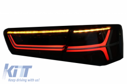 Taillights Full LED suitable for Audi A6 4G C7 Limousine (2011-2014) Smoke Facelift Design with Sequential Dynamic Turning Lights-image-6042105