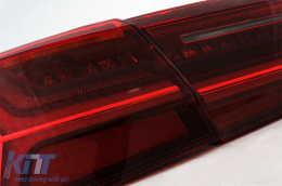 Taillights Full LED suitable for Audi A6 4G C7 Limousine (2011-2014) Red Clear Facelift Design with Sequential Dynamic Turning Lights-image-6073609