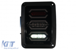 Taillights Full LED suitable for JEEP Wrangler JK Rubicon (2007-2017) Smoke-image-6022615