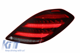 Taillights Full LED suitable for Mercedes S-Class W222 (2013-2017) with Sequential Dynamic Turning Lights Facelift Design-image-6038805