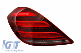 Taillights Full LED suitable for Mercedes S-Class W222 (2013-2017) with Sequential Dynamic Turning Lights Facelift Design-image-6038810