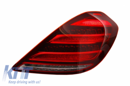 Taillights Full LED suitable for Mercedes S-Class W222 (2013-2017) with Sequential Dynamic Turning Lights Facelift Design-image-6038811