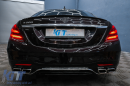 Taillights Full LED suitable for Mercedes S-Class W222 (2013-2017) with Sequential Dynamic Turning Lights Facelift Design-image-6090183