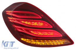 Taillights Full LED suitable for Mercedes S-Class W222 (2013-2017) Facelift Design-image-6074801