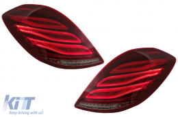 Taillights Full LED suitable for Mercedes S-Class W222 (2013-2017) Facelift Design-image-6082421