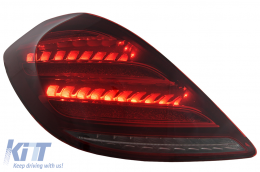 Taillights Full LED suitable for Mercedes S-Class W222 (2014-2017) Dynamic Turning Lights Facelift Design-image-6110432