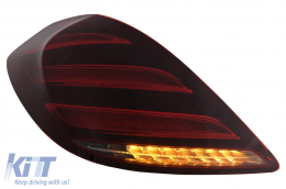 Taillights Full LED suitable for Mercedes S-Class W222 (2014-2017) Dynamic Turning Lights Facelift Design-image-6110438