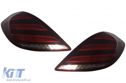 Taillights Full LED suitable for Mercedes S-Class W222 (2014-2017) Dynamic Turning Lights Facelift Design-image-6110441