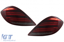 Taillights Full LED suitable for Mercedes S-Class W222 (2014-2017) Dynamic Turning Lights Facelift Design-image-6110444