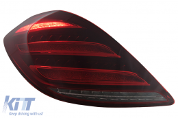 Taillights Full LED suitable for Mercedes S-Class W222 (2014-2017) Dynamic Turning Lights Facelift Design-image-6110445