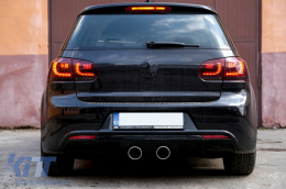 Taillights Full LED suitable for VW Golf 6 VI (2008-2013) R20 Design Red Cherry with Sequential Dynamic Turning Lights (LHD and RHD)-image-6084186