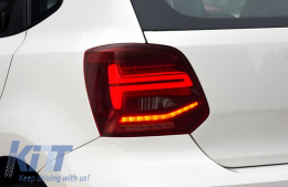 Taillights Full LED suitable for VW Polo 6R 6C 61 (2011-2017) Sequential Dynamic Turning Lights Vento Look-image-6043075