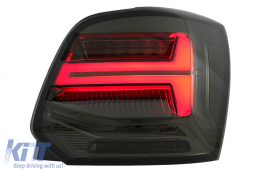 Taillights Full LED suitable for VW Polo 6R 6C 61 (2011-2017) Sequential Dynamic Turning Lights Vento Look Smoke-image-6073701