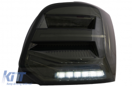 Taillights Full LED suitable for VW Polo 6R 6C 61 (2011-2017) Sequential Dynamic Turning Lights Vento Look Smoke-image-6073708